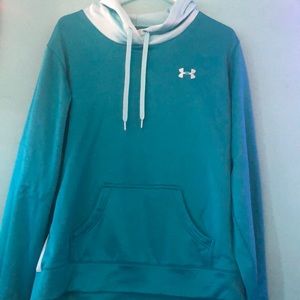Turquoise light blue under armour hoodie
